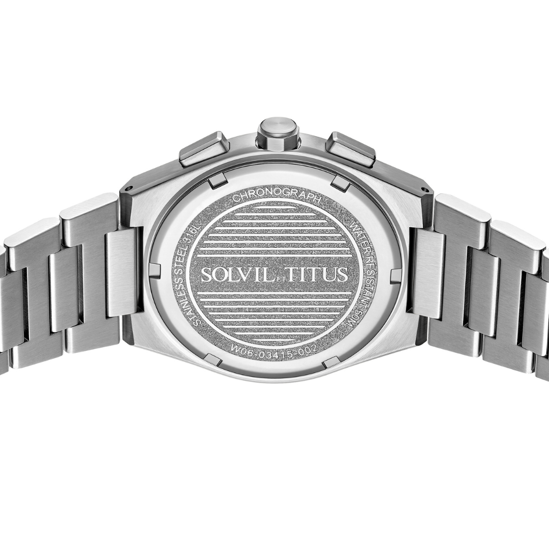 Vinyl Chronograph Men's Ice Blue Dial Steel Watch W06-03415-002