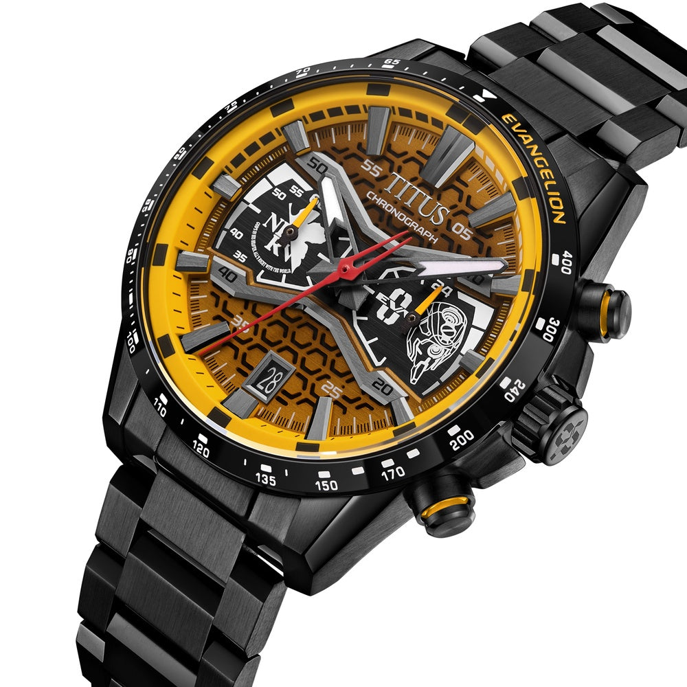 Side profile of Solvil et Titus EVA-00 Saber black chronograph