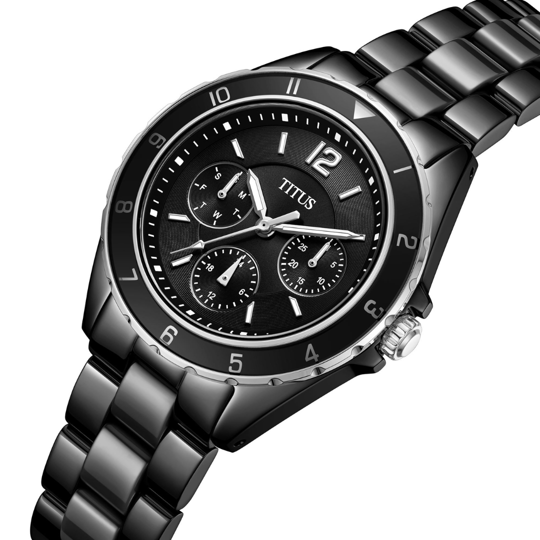Perse Multi-Function Quartz Stainless Steel With Ceramic Women Watch W06-03248-008