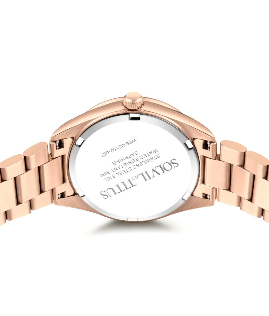 Fair Lady 3 Hands Quartz Stainless Steel Women Watch W06-03150-007