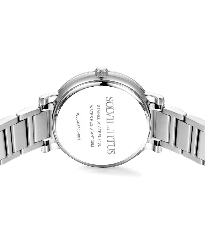 Chandelier 3 Hands Date Quartz Stainless Steel Women Watch W06-03200-001