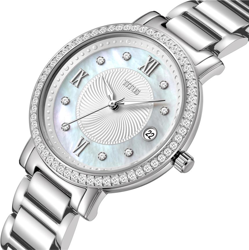 Chandelier 3 Hands Date Quartz Stainless Steel Women Watch W06-03200-001