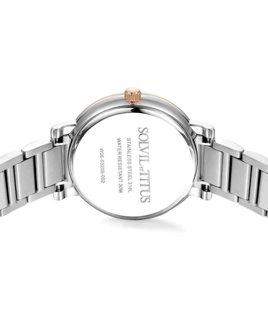 Chandelier 3 Hands Date Quartz Stainless Steel Women Watch W06-03200-002