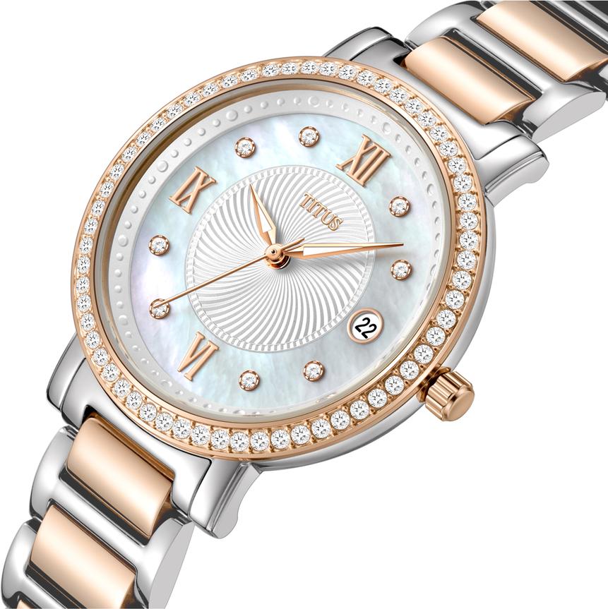 Chandelier 3 Hands Date Quartz Stainless Steel Women Watch W06-03200-002