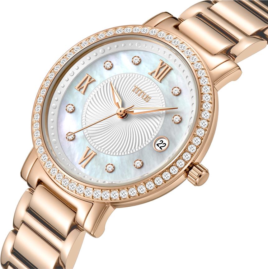 Chandelier 3 Hands Date Quartz Stainless Steel Women Watch W06-03200-003