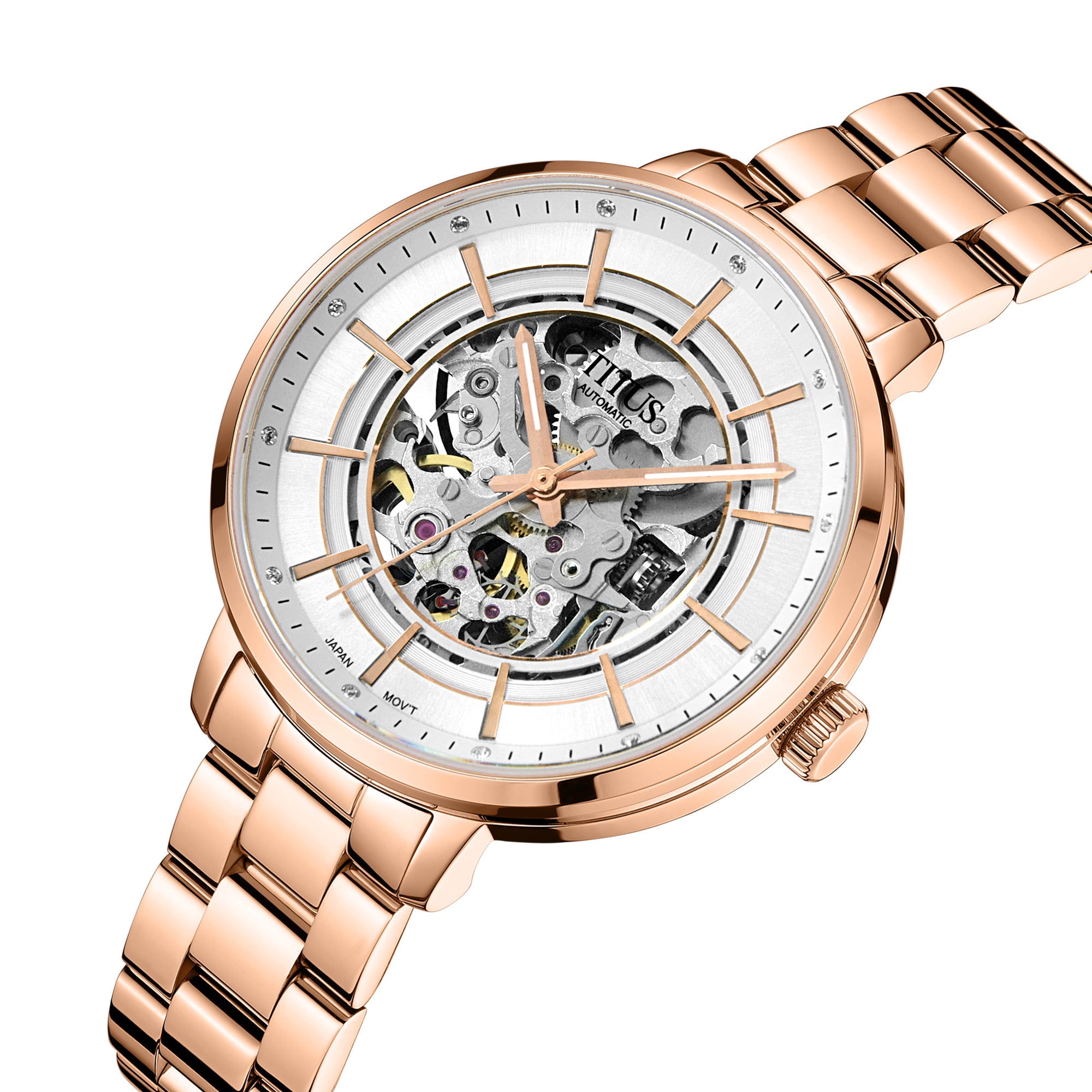 Enlight 3 Hands Mechanical Stainless Steel Women Watch W06-03306-003