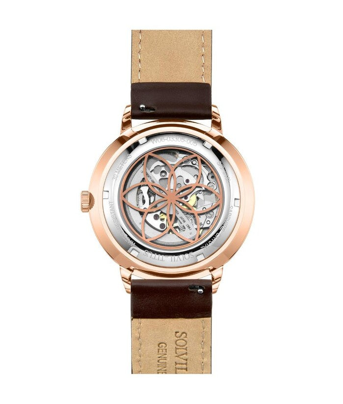 Enlight 3 Hands Mechanical Leather Men Watch W06-03305-005