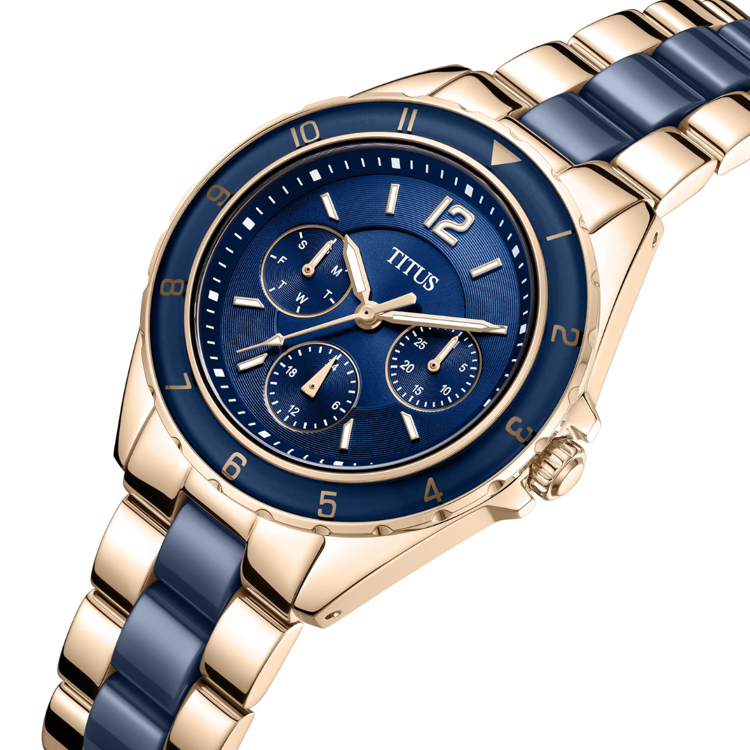 Perse Multi-Function Quartz Stainless Steel With Ceramic Women Watch W06-03248-007