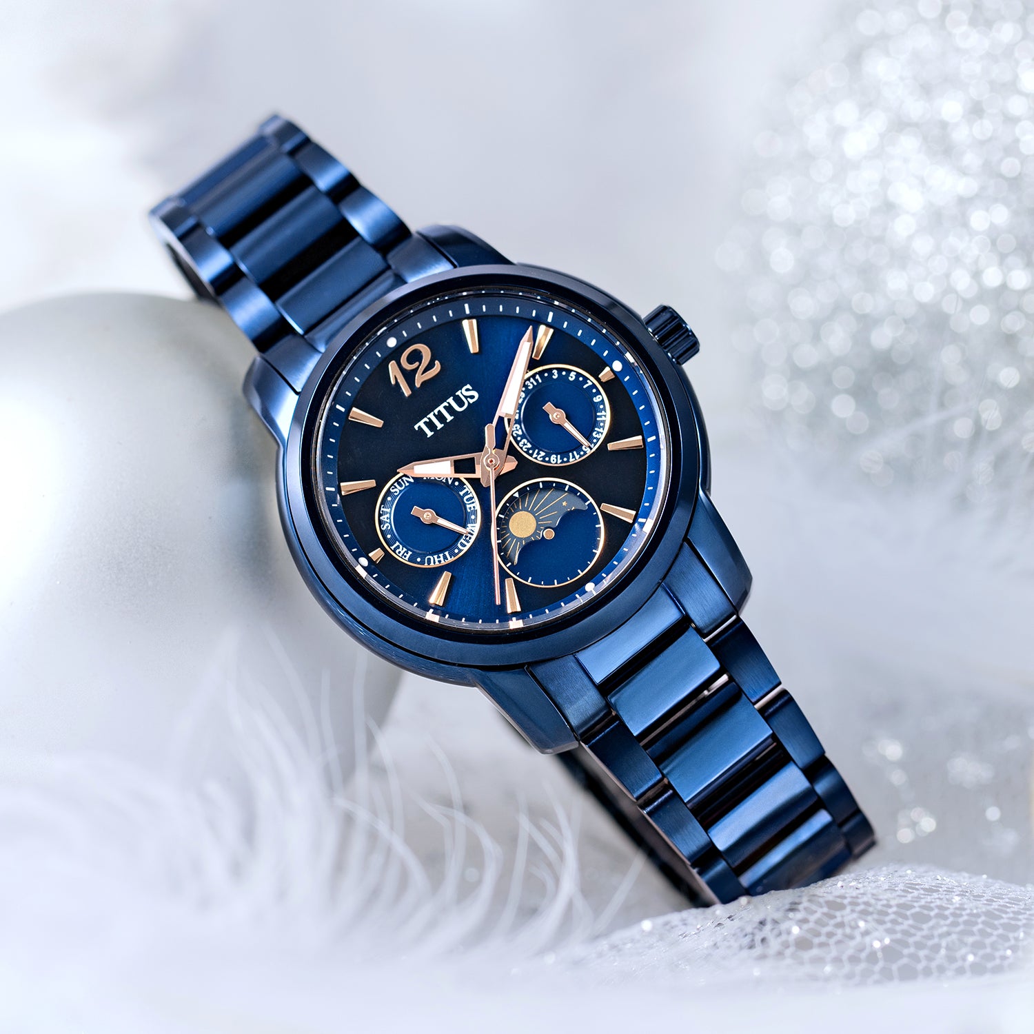 Devot Multi-Function with Day Night Indicator Quartz Stainless Steel Women Watch W06-03262-005