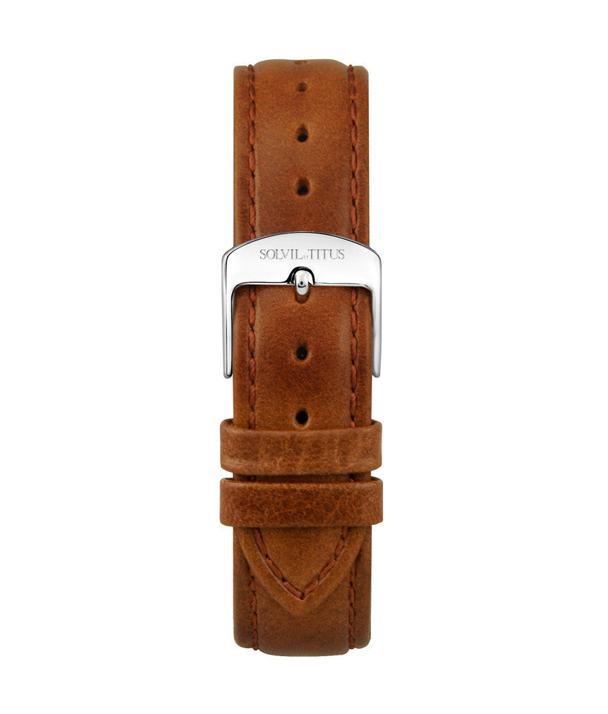 18MM BROWN SMOOTH LEATHER WATCH STRAP| SOLVIL ET TITUS