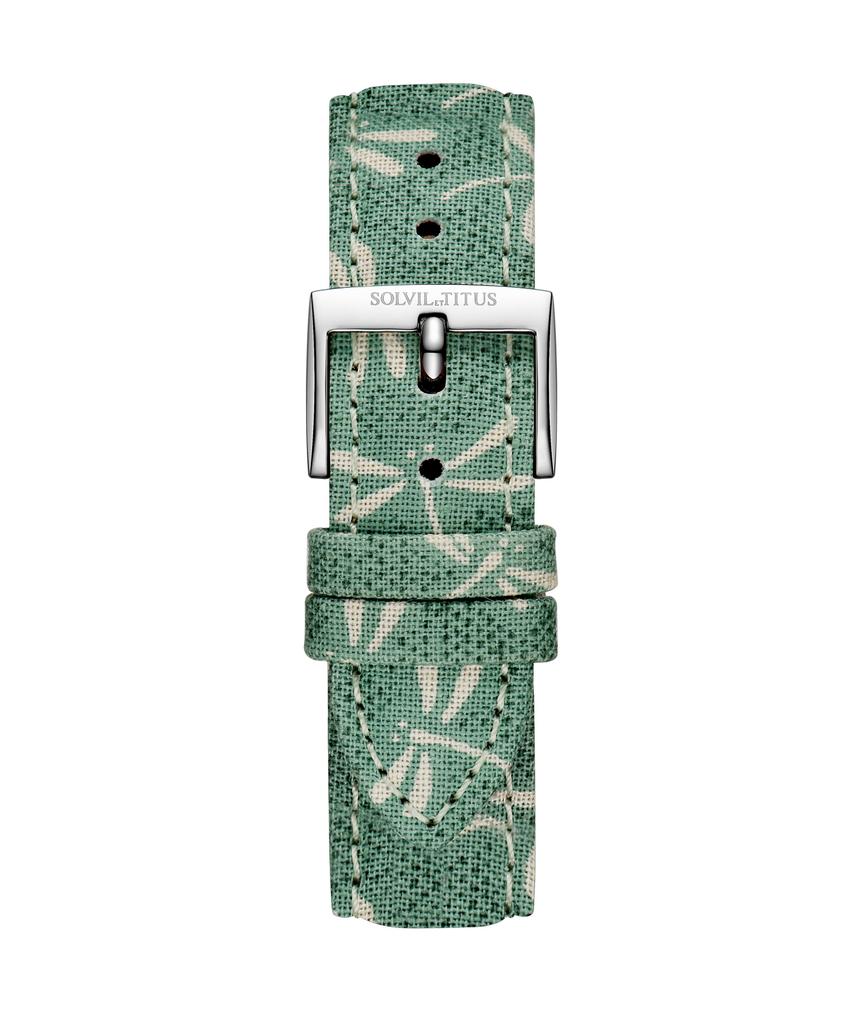 16mm Light Green Japanese Fabric Watch Strap