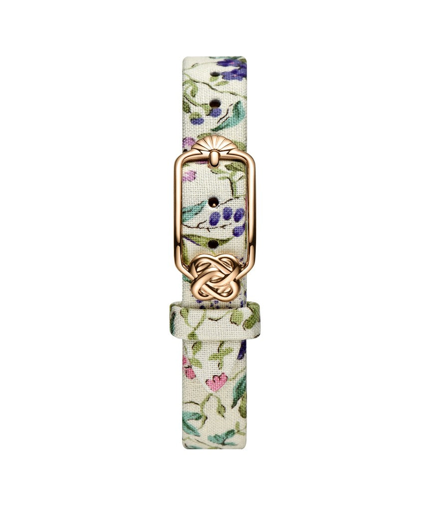 12mm Purple Floral Japanese Fabric Watch Strap