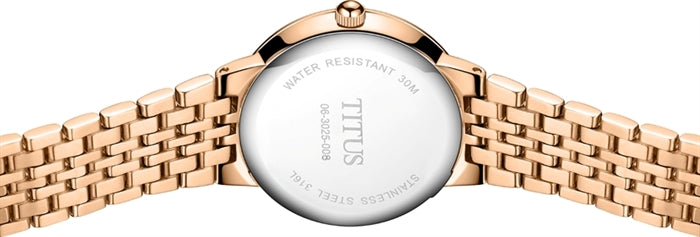 Fair Lady 3 Hands Date Quartz Stainless Steel Women Watch W06-03025-008