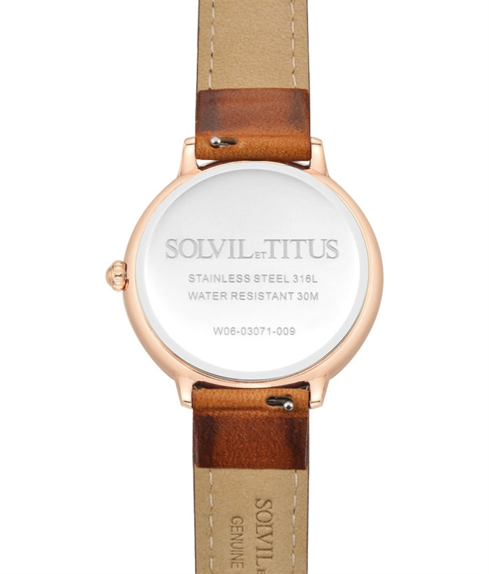 Fashionista Multi-Function Day and Night Display Quartz Leather Women Watch W06-03071-009