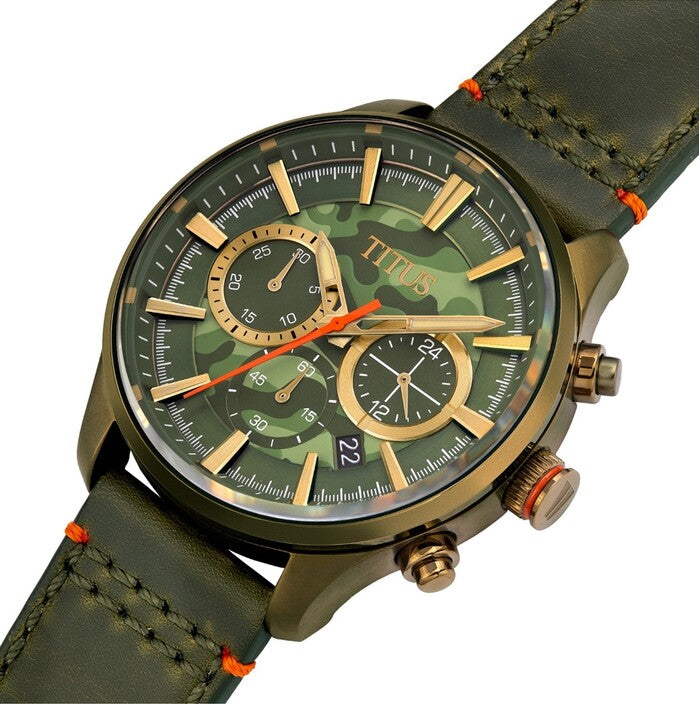 Saber Chronograph Quartz Leather Men Watch W06-03287-013