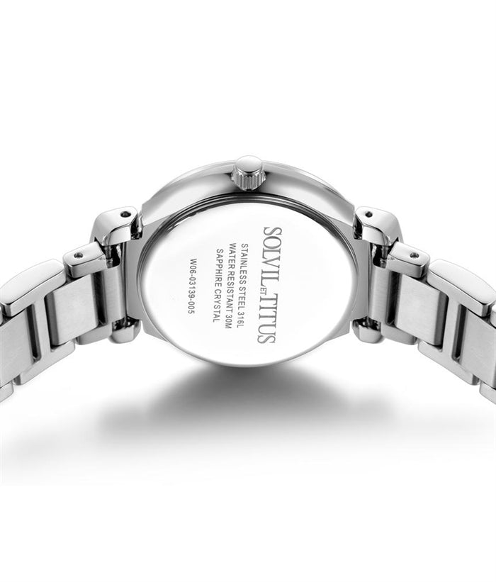 Fair Lady 3 Hands Date Quartz Stainless Steel Women Watch W06-03139-005
