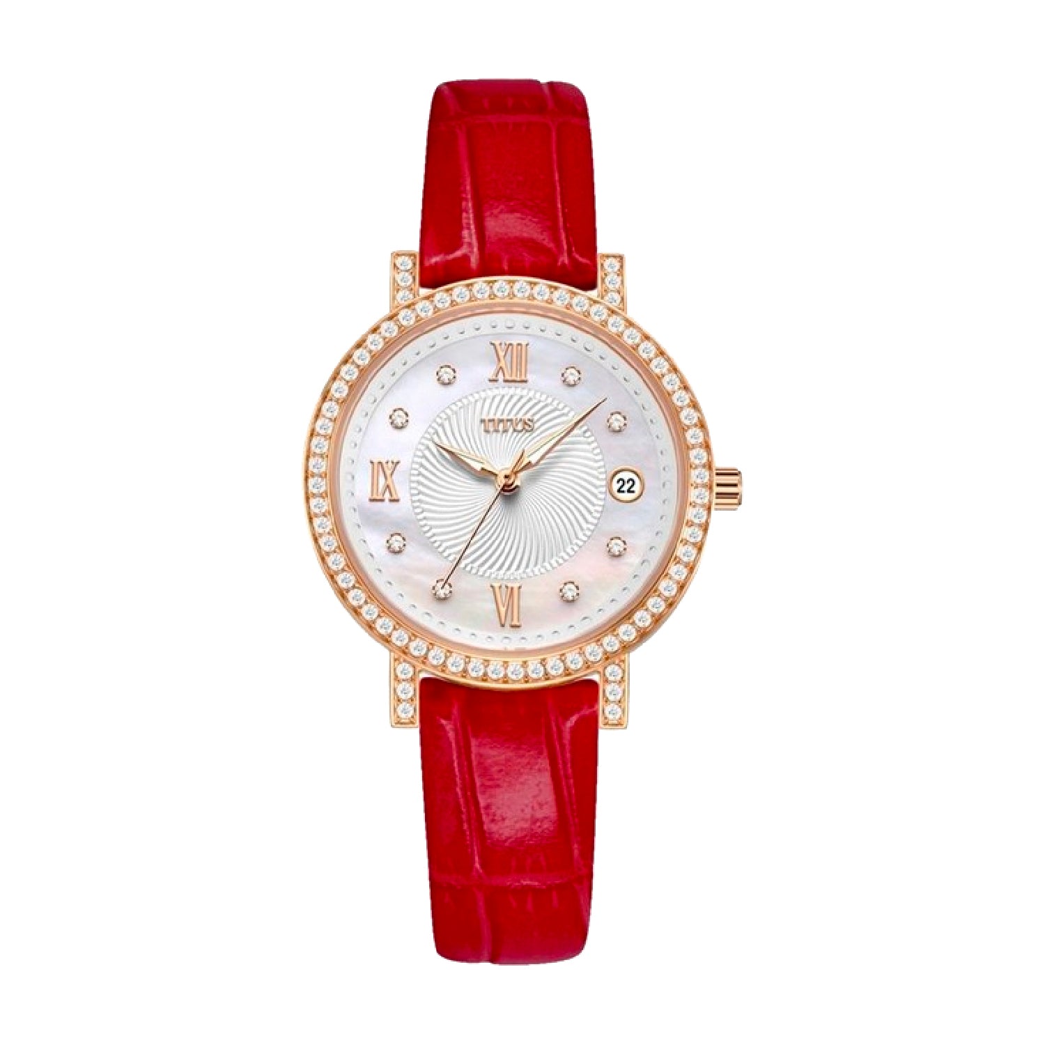 Chandelier 3 Hands Date Quartz Leather Women Watch W06-03191-004