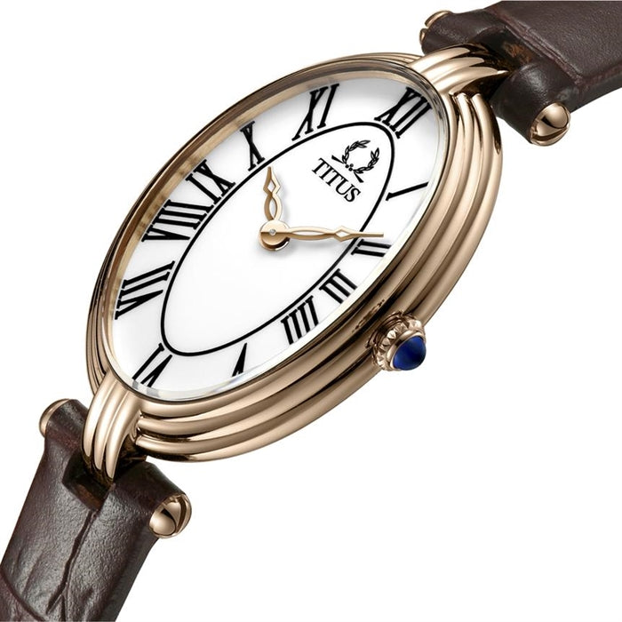 Once 2 Hands Quartz Leather Women Watch W06-03207-003