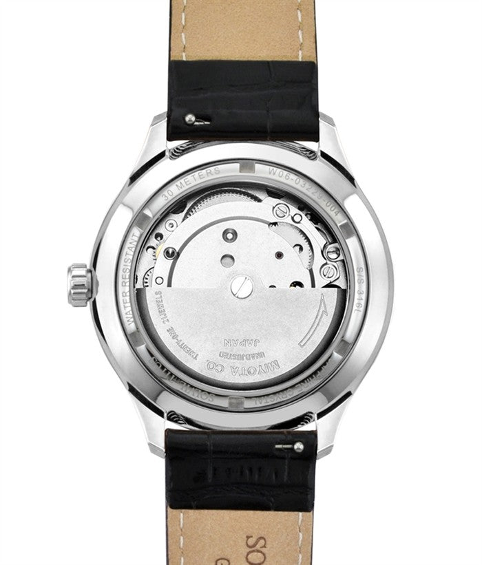 Silverlight 3 Hands Date Mechanical Leather Men Watch W06-03229-004