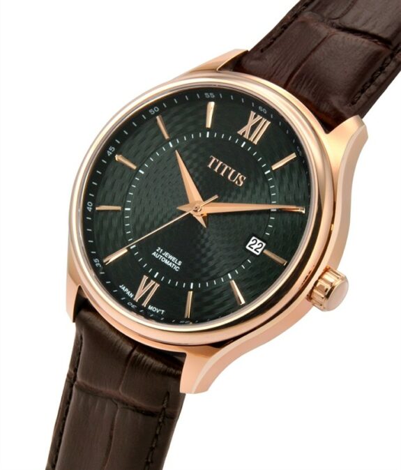 Silverlight 3 Hands Date Mechanical Leather Men Watch W06-03229-009