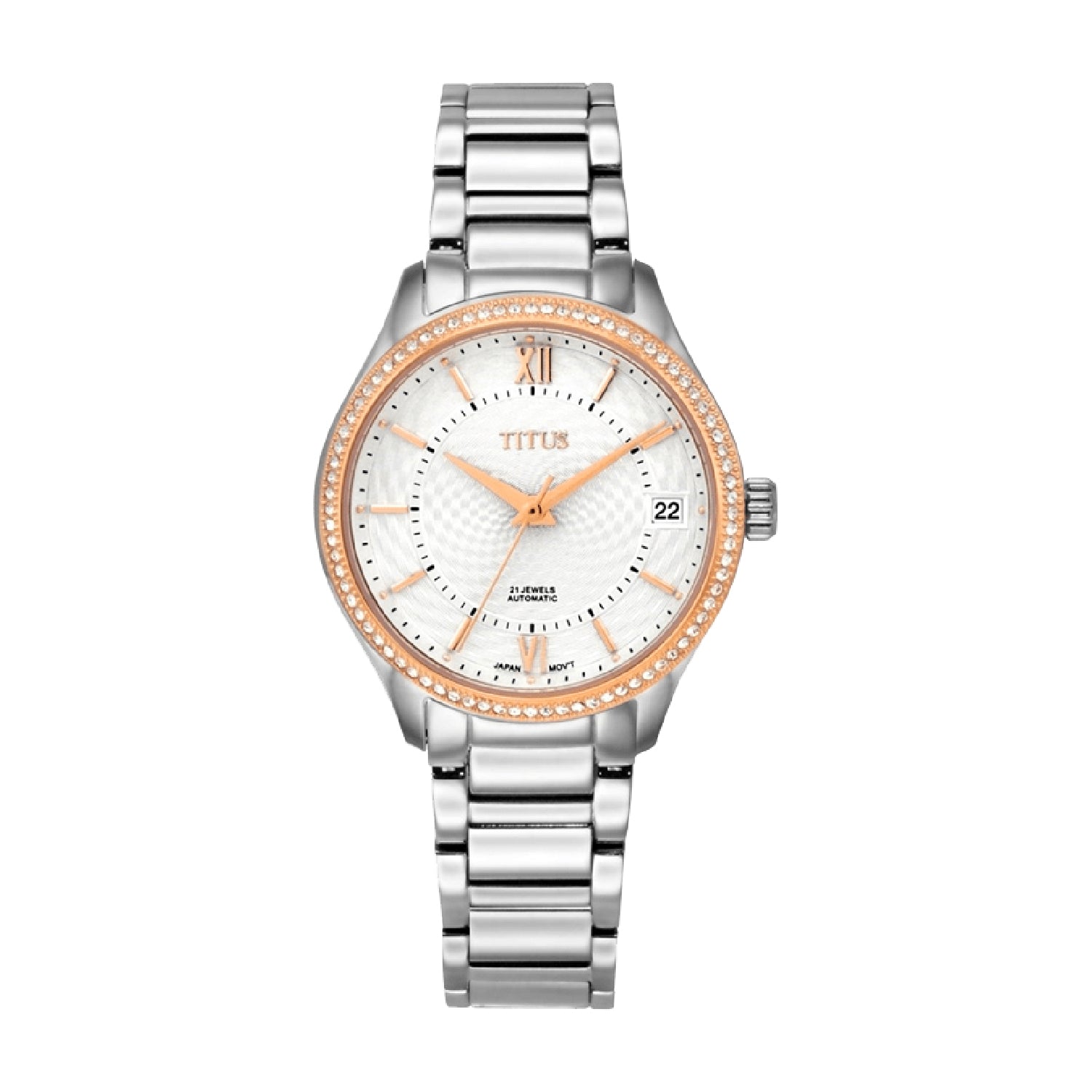 Silverlight 3 Hands Date Mechanical Stainless Steel Women Watch W06-03230-001