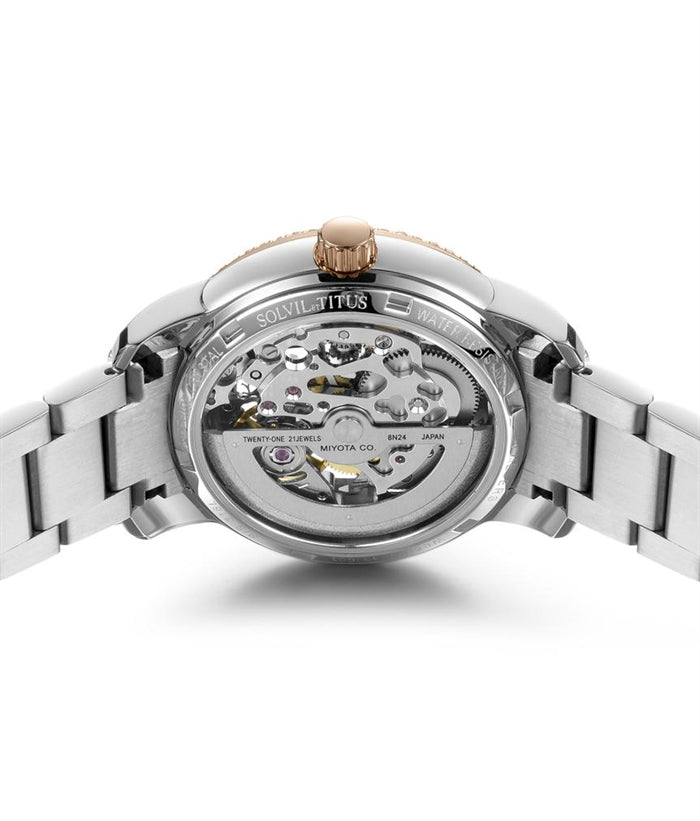 Exquisite 3 Hands Mechanical Stainless Steel Women Watch W06-03233-001