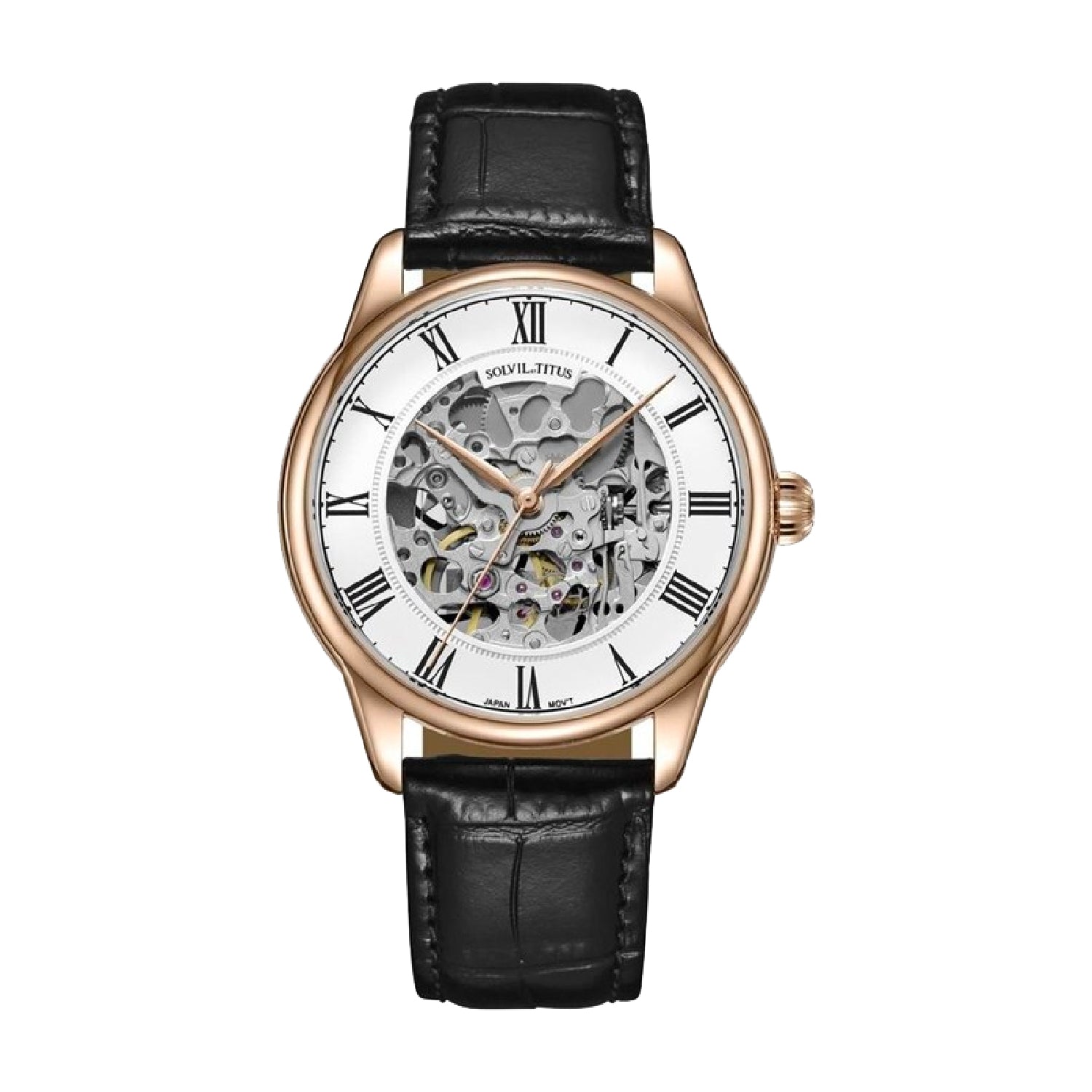 Enlight 3 Hands Mechanical Leather Men Watch W06-03234-003