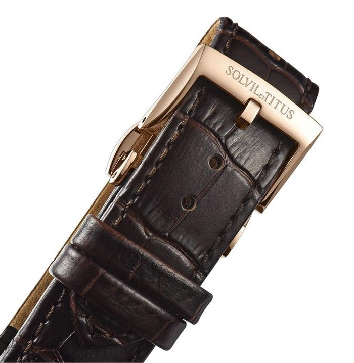 Classic 3 Hands Mechanical Leather Men Watch W06-03234-004