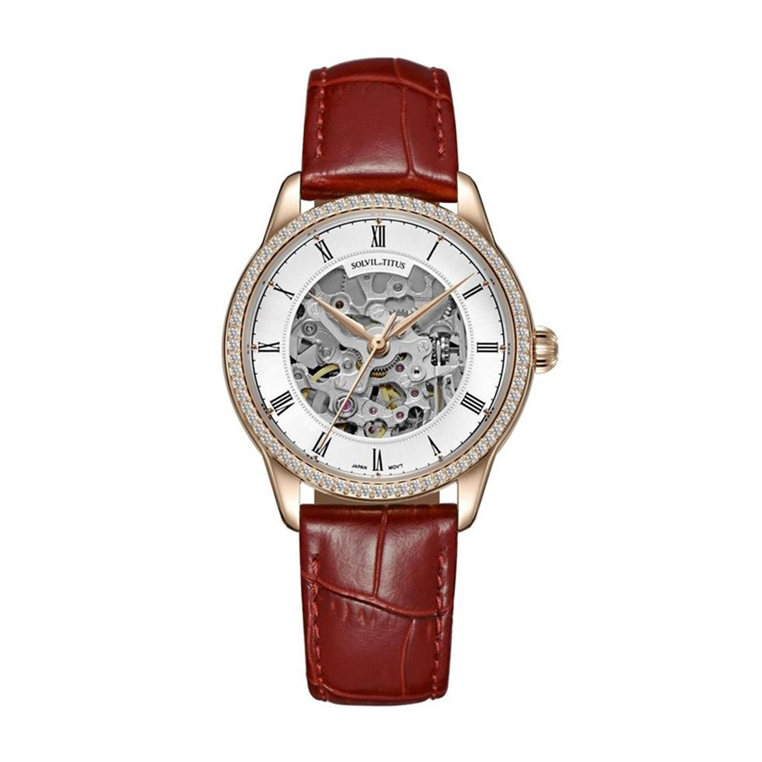 Classic 3 Hands Mechanical Leather Women Watch W06-03235-004