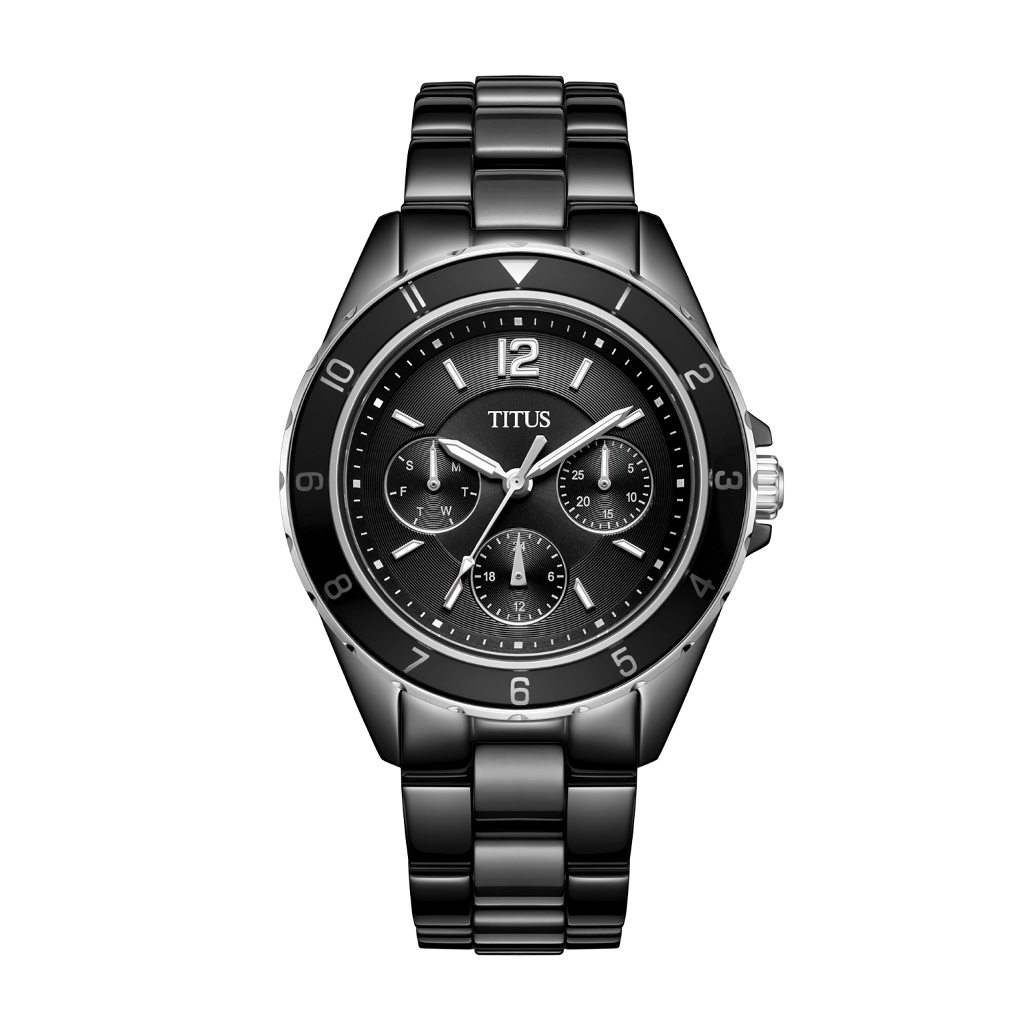 Perse Multi-Function Quartz Stainless Steel With Ceramic Women Watch W06-03248-008