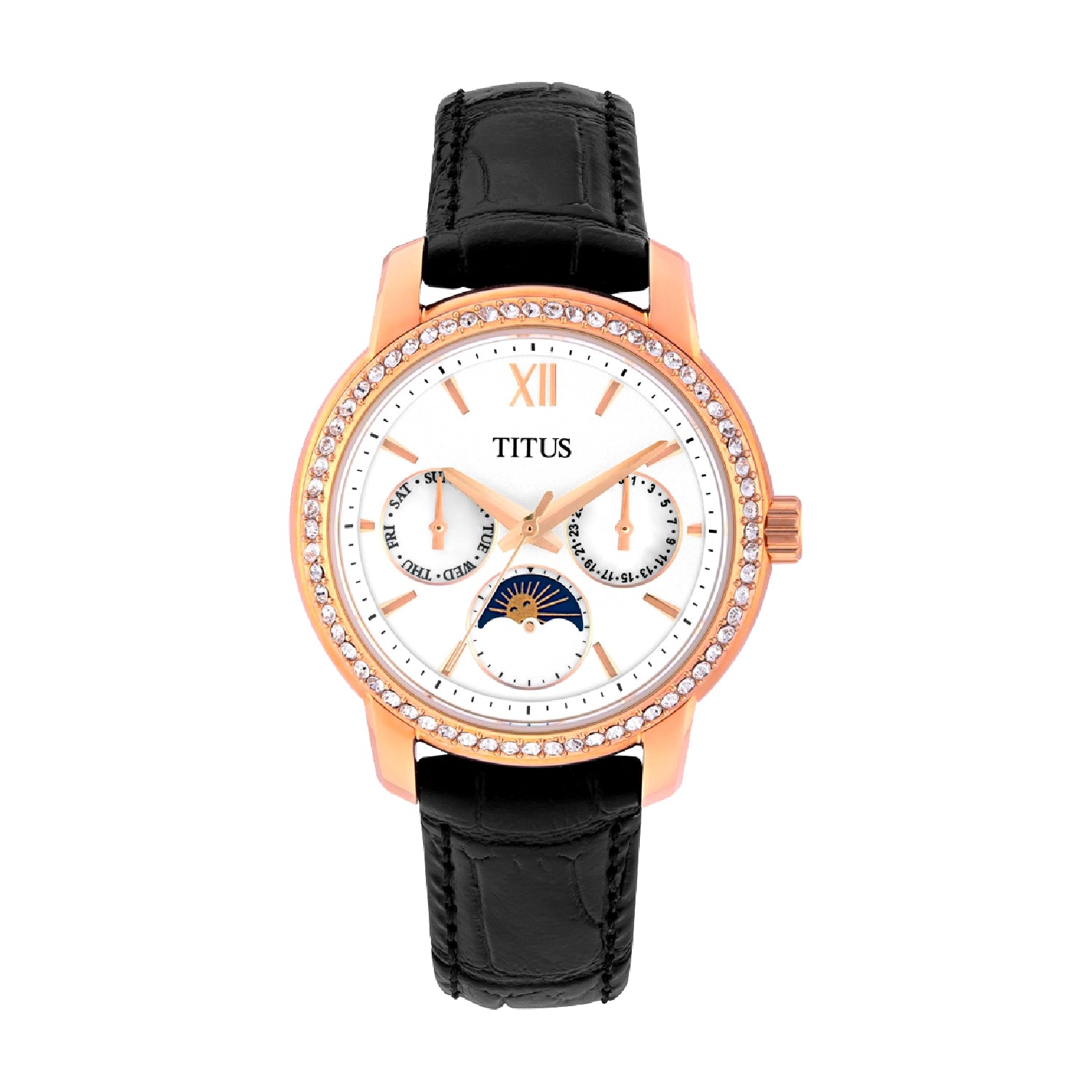 Devot Multi-Function with Day Night Indicator Quartz Leather Women Watch W06-03263-001