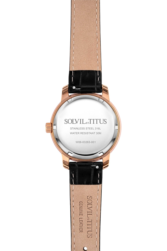 Devot Multi-Function with Day Night Indicator Quartz Leather Women Watch W06-03263-001