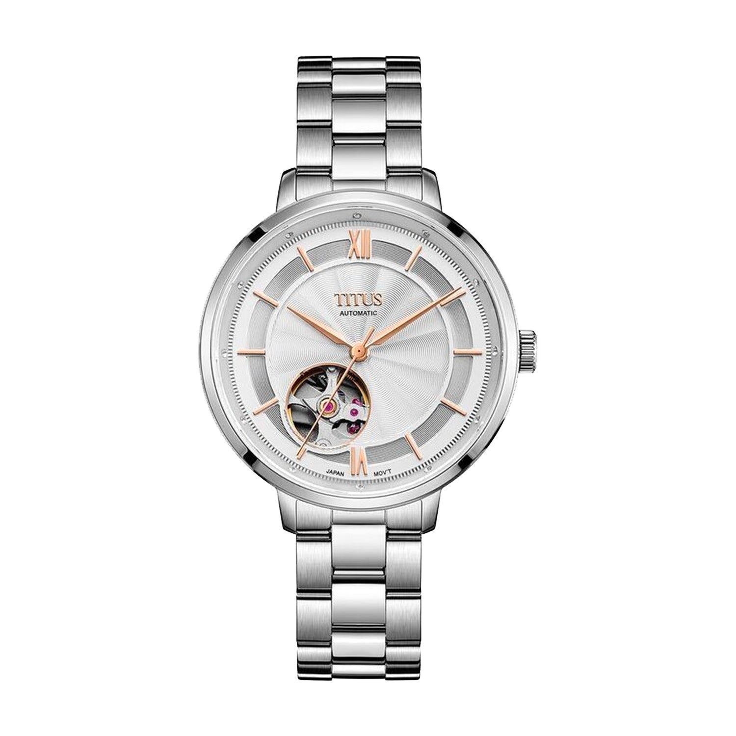 Enlight 3 Hands Mechanical Stainless Steel Women Watch W06-03278-001