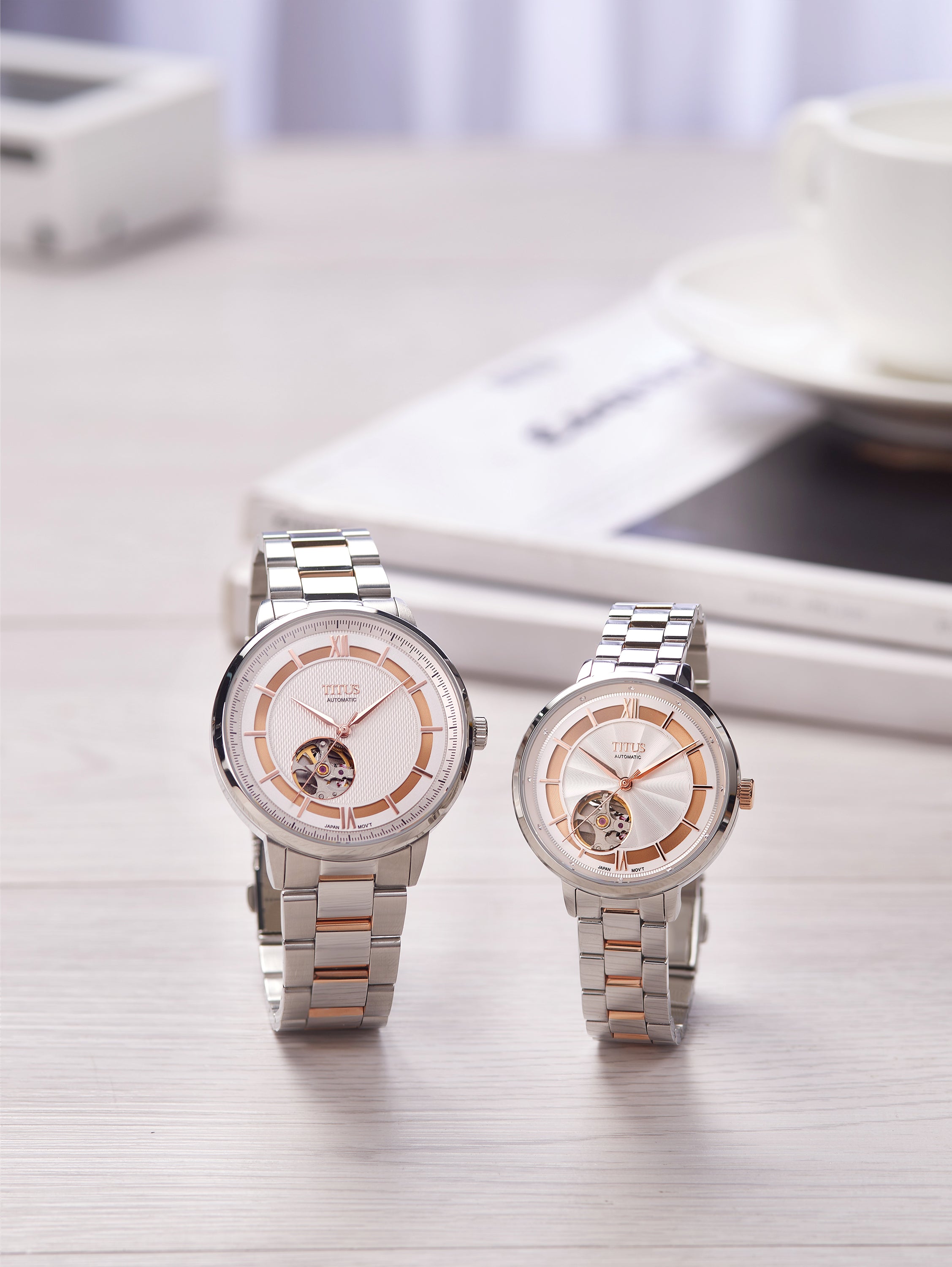Enlight 3 Hands Mechanical Stainless Steel Women Watch W06-03278-002