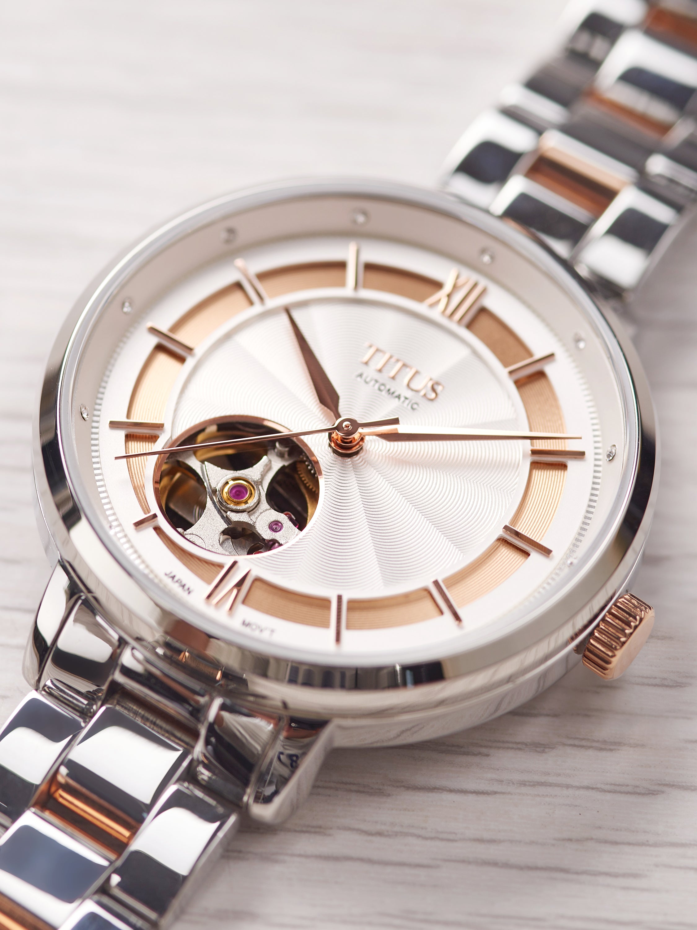 Enlight 3 Hands Mechanical Stainless Steel Women Watch W06-03278-002