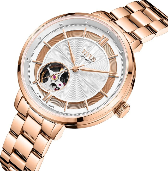 Enlight 3 Hands Mechanical Stainless Steel Women Watch W06-03278-003