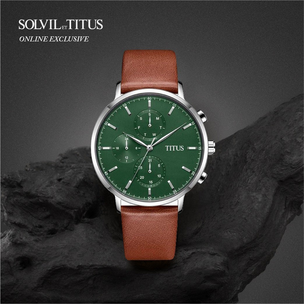 Interlude Multi-Function Quartz Leather Men Watch W06-03258-003