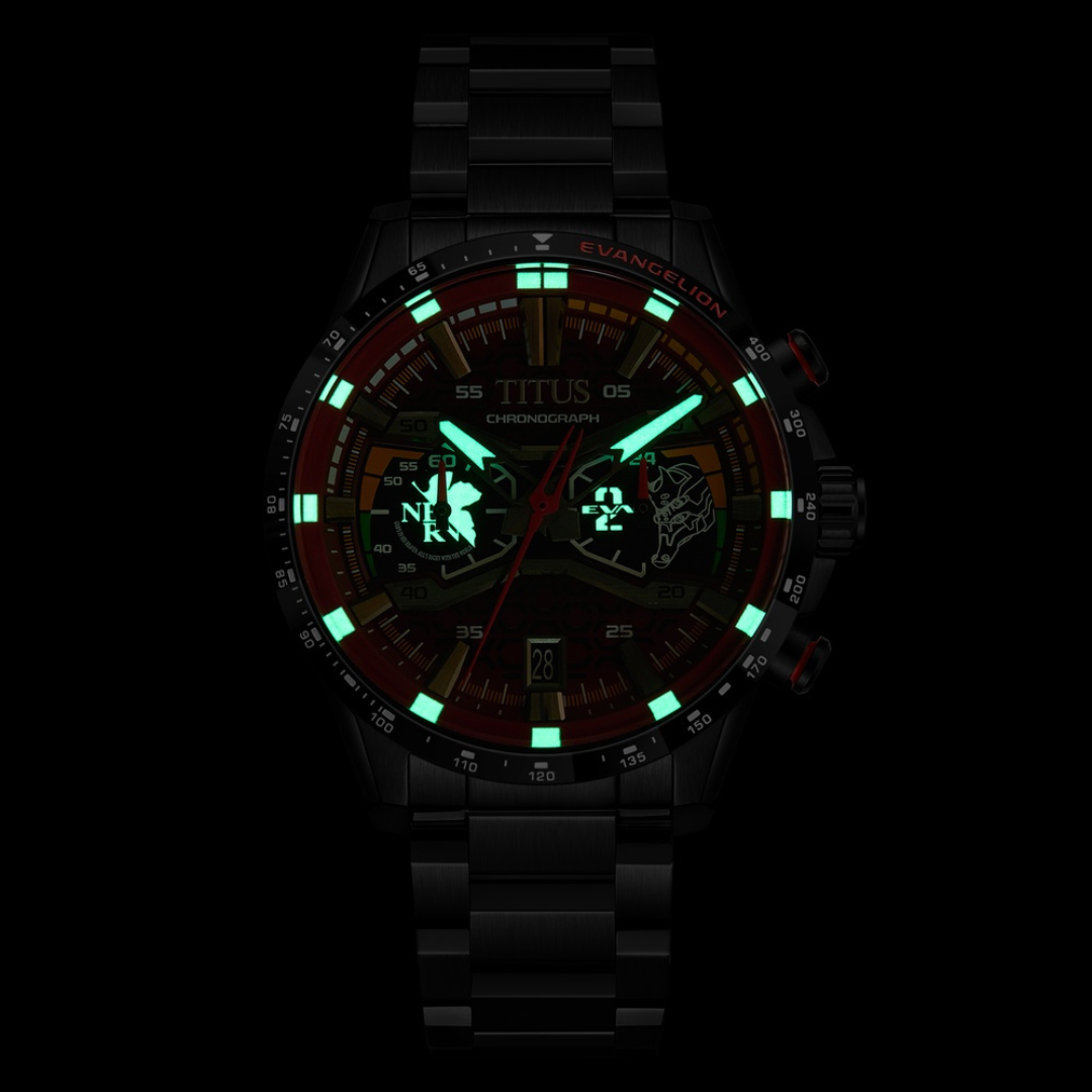 Solvil et Titus × EVANGELION Saber Set (3 pcs) — EVA-01, EVA-02 & EVA-00 Quartz Chronograph | W06-FS032-068