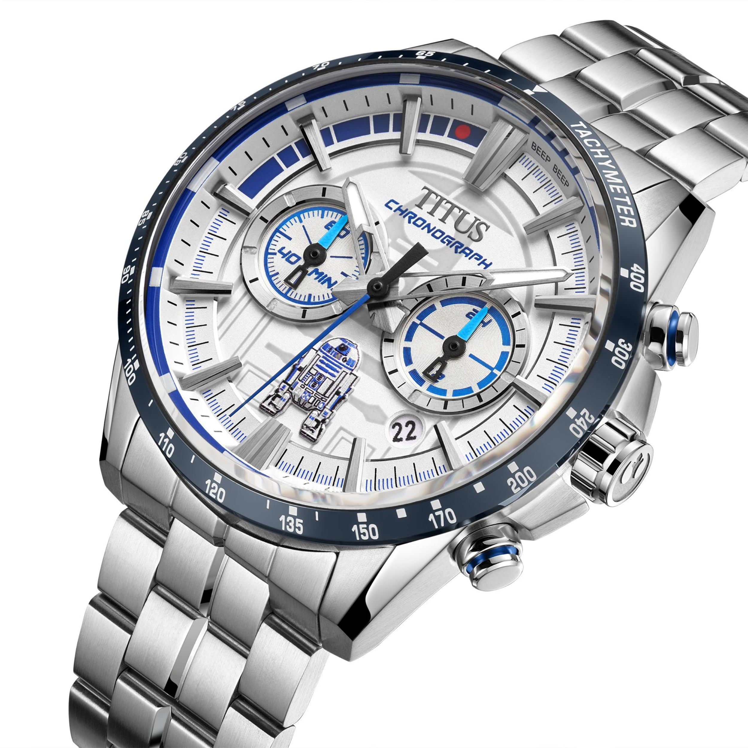 [Pre-Order] Solvil et Titus x Star Wars Limited Edition Saber "R2-D2" Chronograph Watch W06-03365-001