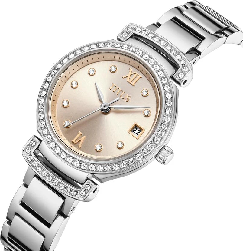 Fair Lady 3 Hands Date Quartz Stainless Steel Women Watch W06-03139-011