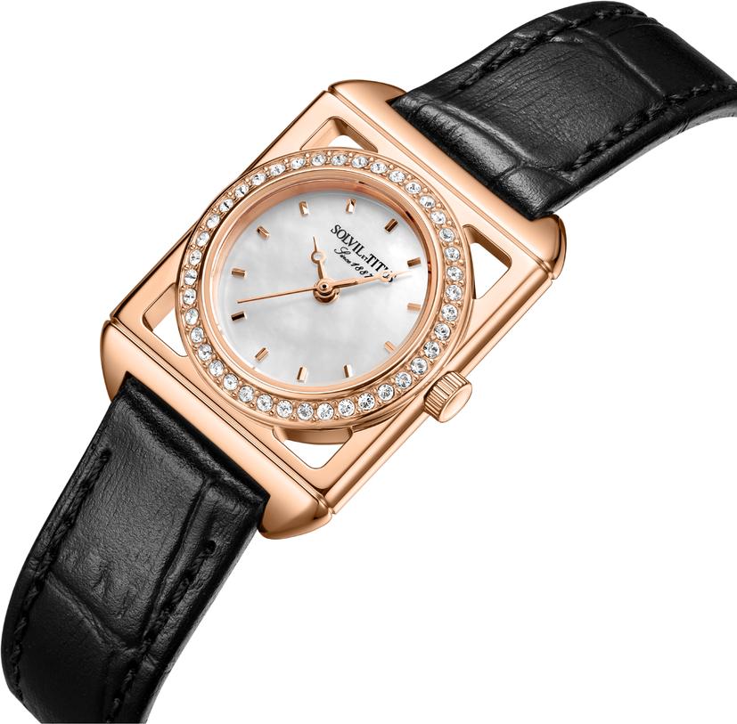 The Letter 3 Hands Quartz Leather Women Watch W06-03344-002