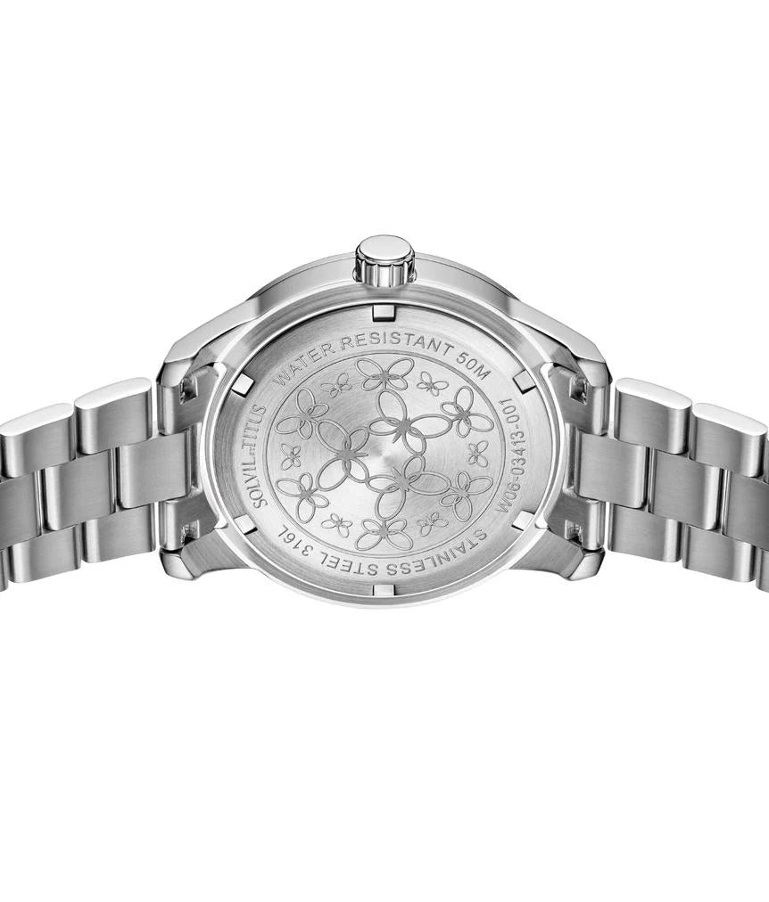 Aspira watch caseback with stainless steel construction and engraving