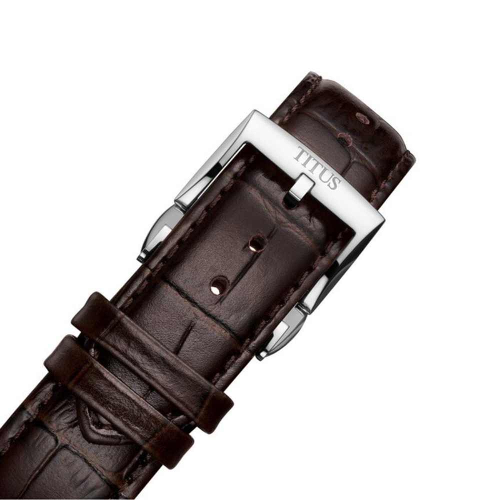 Exquisite 3 Hands Multi Function Automatic Leather Men Watch W06-03332-002