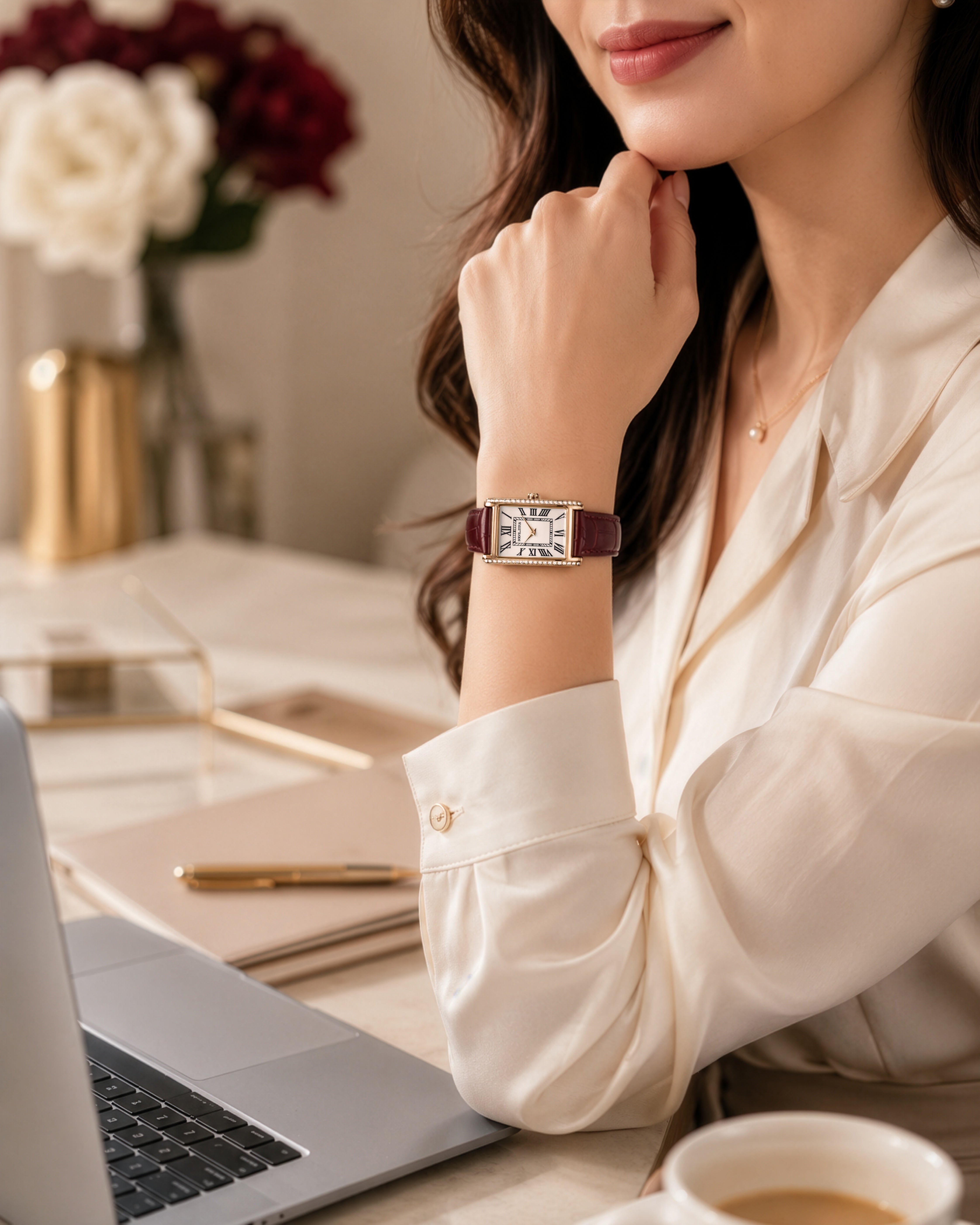 Fair Lady 2 Hands Date Quartz Leather Women Watch W06-03400-003
