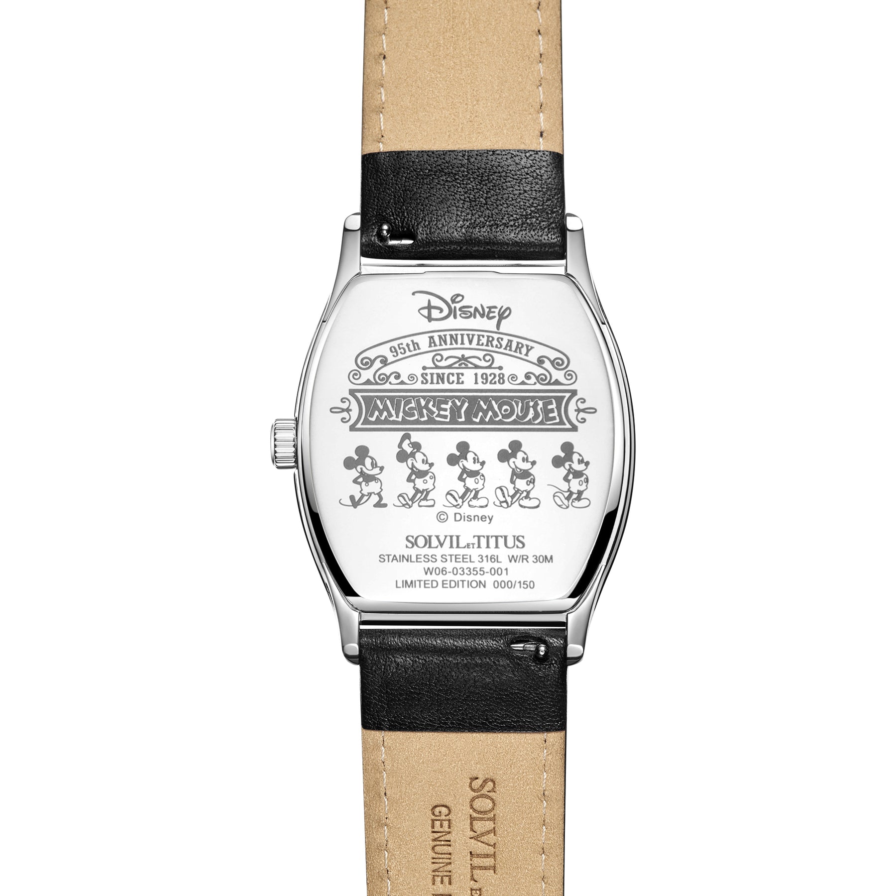 [Pre-Order] Solvil et Titus x "Mickey Mouse 95th Anniversary" Multi-Function with Day Night Indicator Quartz Leather Men Watch W06-03355-001