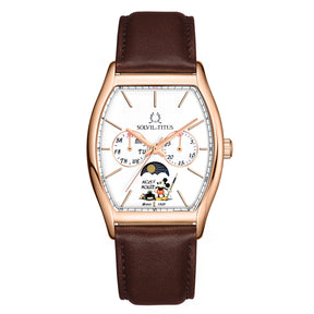 [Pre-Order] Solvil et Titus x "Mickey Mouse 95th Anniversary" Multi-Function with Day Night Indicator Quartz Leather Men Watch W06-03355-002