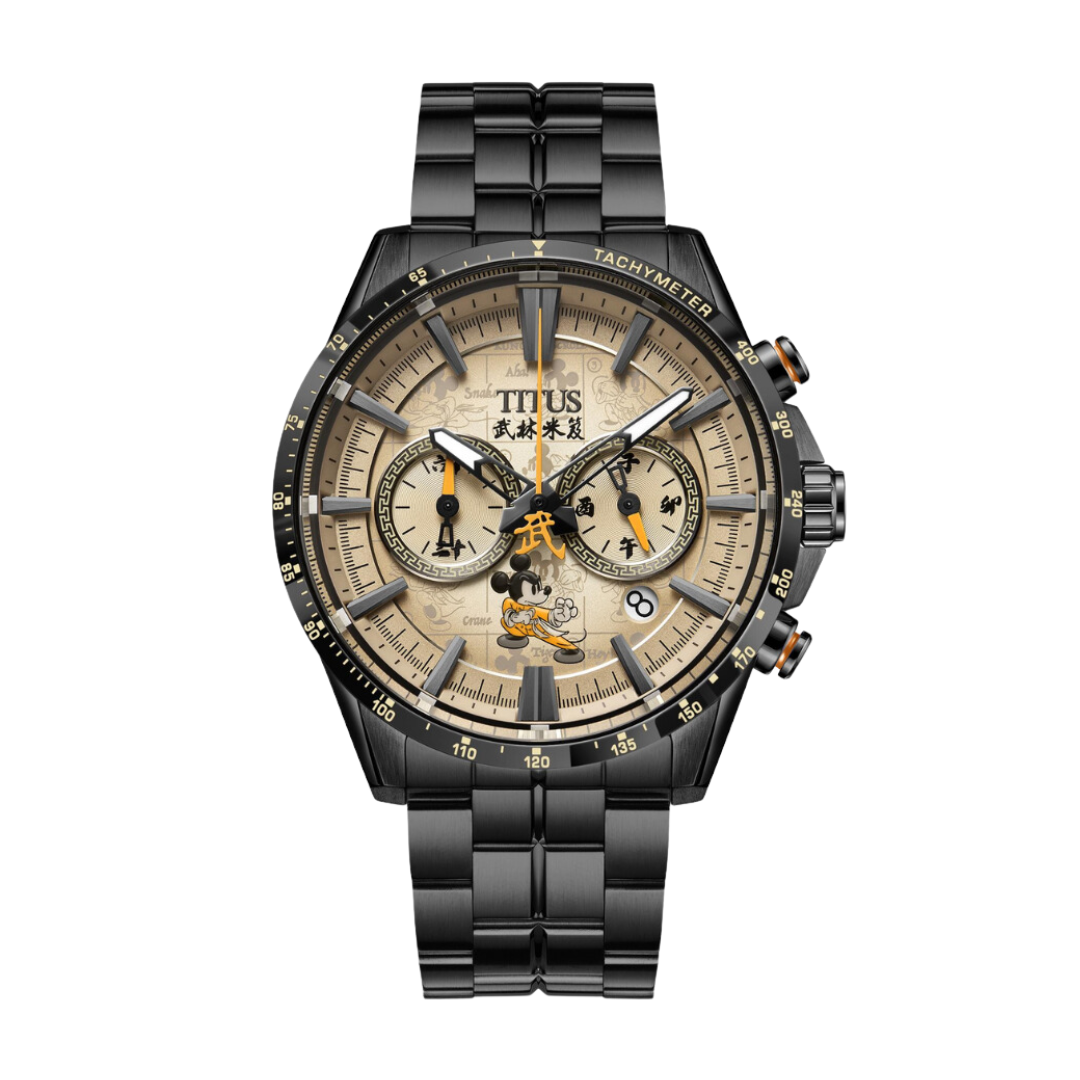 Solvil et Titus x "Master Mickey" Limited Edition Saber Black Stainless Steel Chronograph Watch W06-03367-002