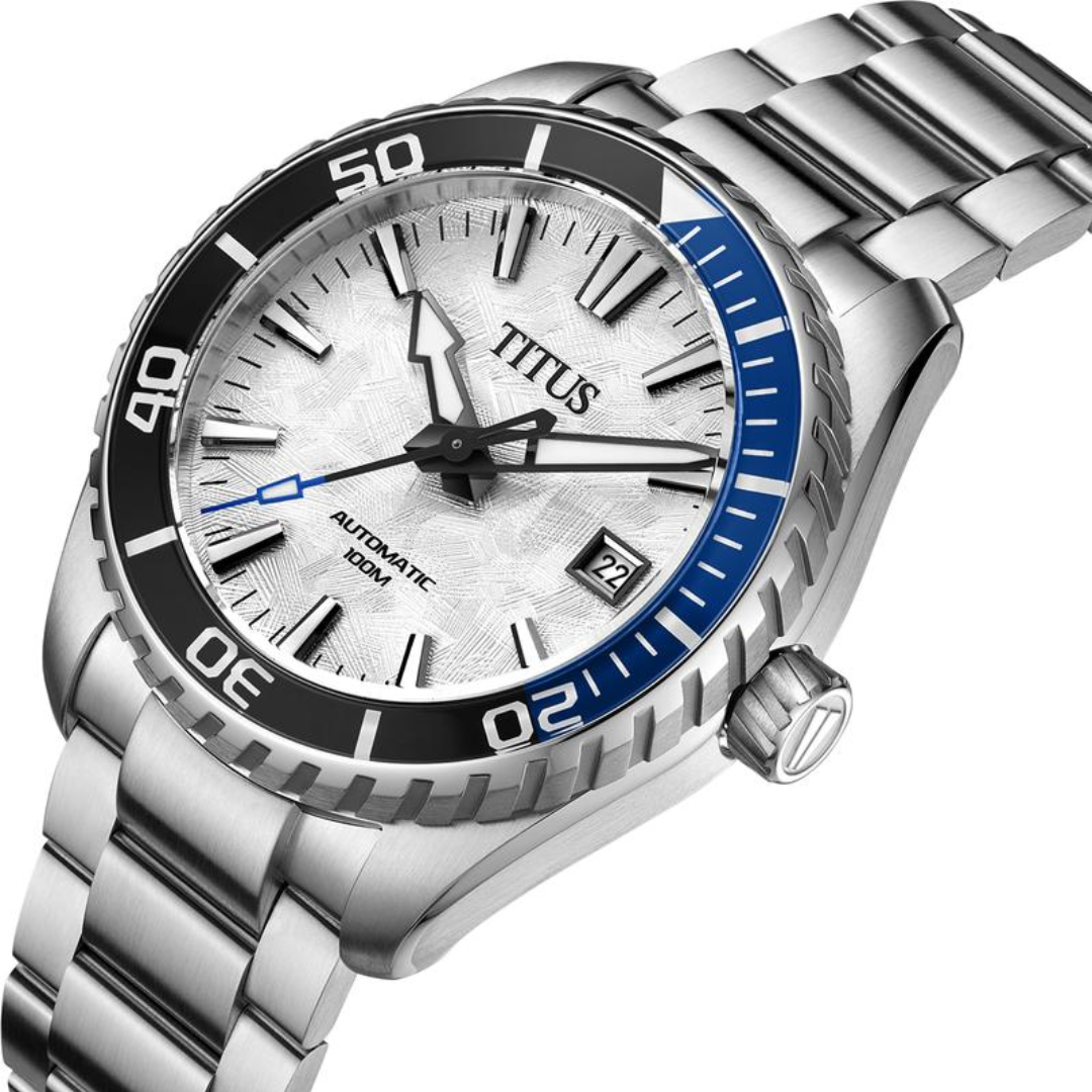 Saber 3 Hands Date Automatic Stainless Steel Watch W06-03423-001