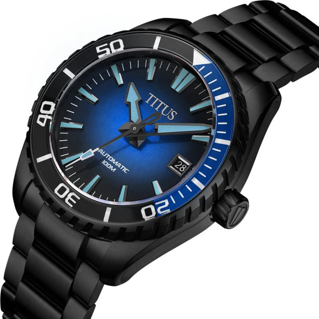 Saber 3 Hands Date Automatic Stainless Steel Watch W06-03423-004