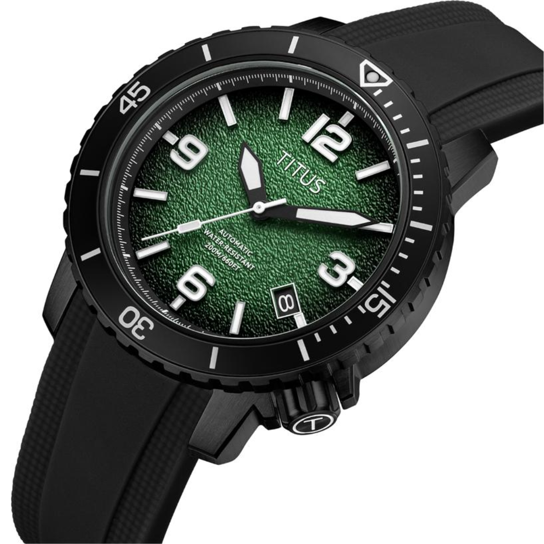 The Cape 3 Hands Date Automatic Silicone Men Watch W06-03341-009